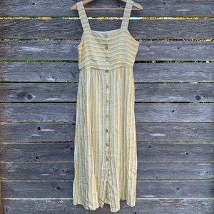 Striped Linen Maxi Dress